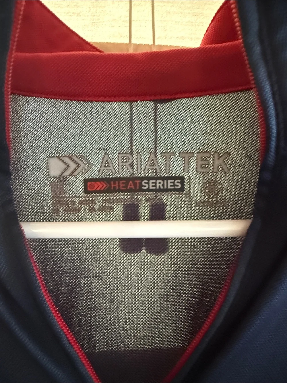 Ariat Black and Red Quarter-Zip Athletic Pullover heat series - Picture 2 of 4